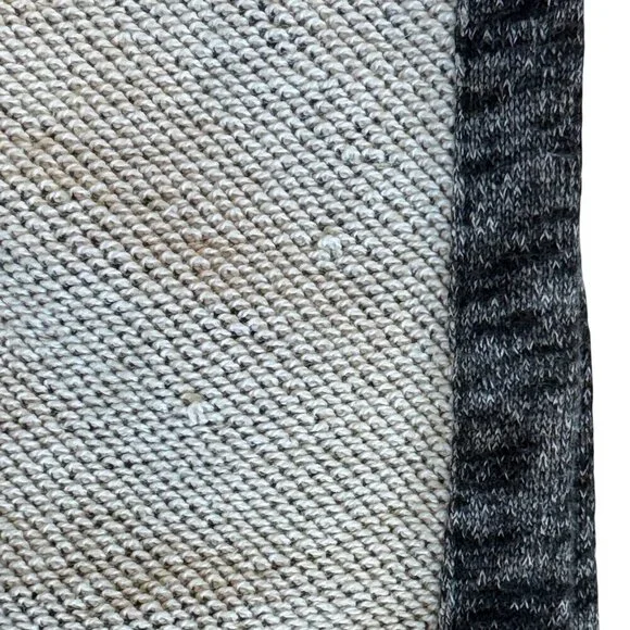 Free People Knit Hooded Denim Jacket Pumice Black Size S Distressed Women’s - Picture 14 of 14